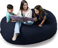 Big Joe Fuf 8Ft Giant Foam Bean Bag Chair, Oversized Couch with Removable Cover for Kids, Teens, Adults, Cobalt Lenox, Durable Woven Polyester, 8 foot