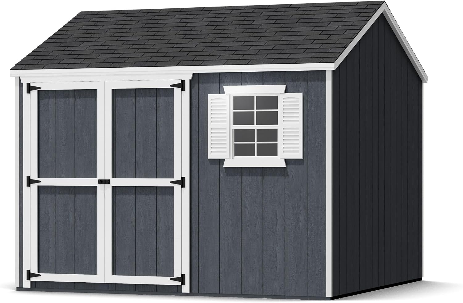 Little Cottage Co. 10x10 Value Workshop Shed with Operable Windows and Floor, Outdoor Wood Storage Do-It-Yourself Precut Kit