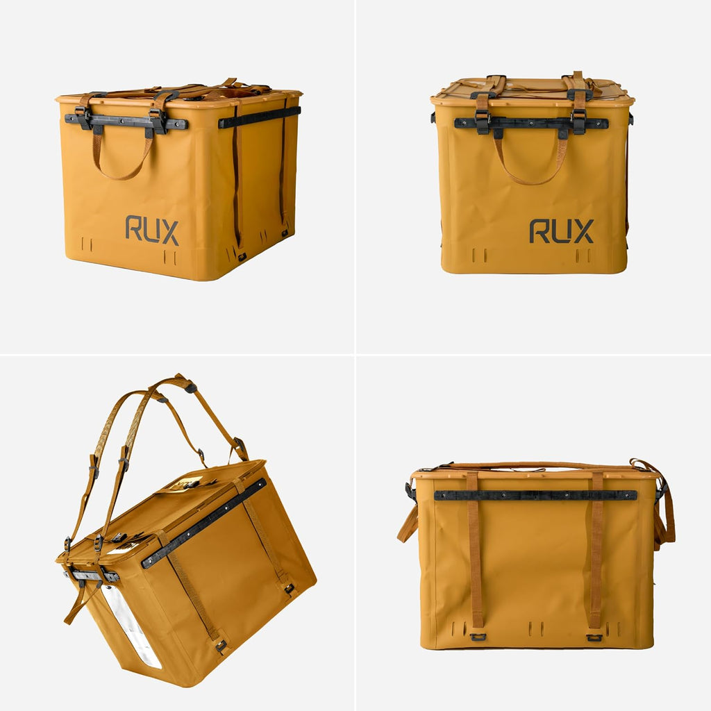 RUX 70L Collapsible Gear Box (Bronze) - Modular Adventure Storage Solution For Camping Storage, Overlanding, Off-road And Van Life - Weatherproof, Durable and Multifunctional