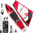 Spatium Paddleboard Sail Inflatable Windsurfing Board and Sail 5m²/6m² Inflatable Windsurf Sail with Sail Board for Newbie Friendly Windsurfer