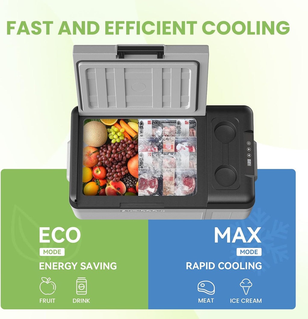 Alpicool Car Refrigerator 12 Volt Portable Car Fridge 16 Quart（15 L Electric Cooler with AC/DC，Car Refrigerator Freezer for Truck Van RV Camper SUV, Camping Boat Travel，-4~68°F