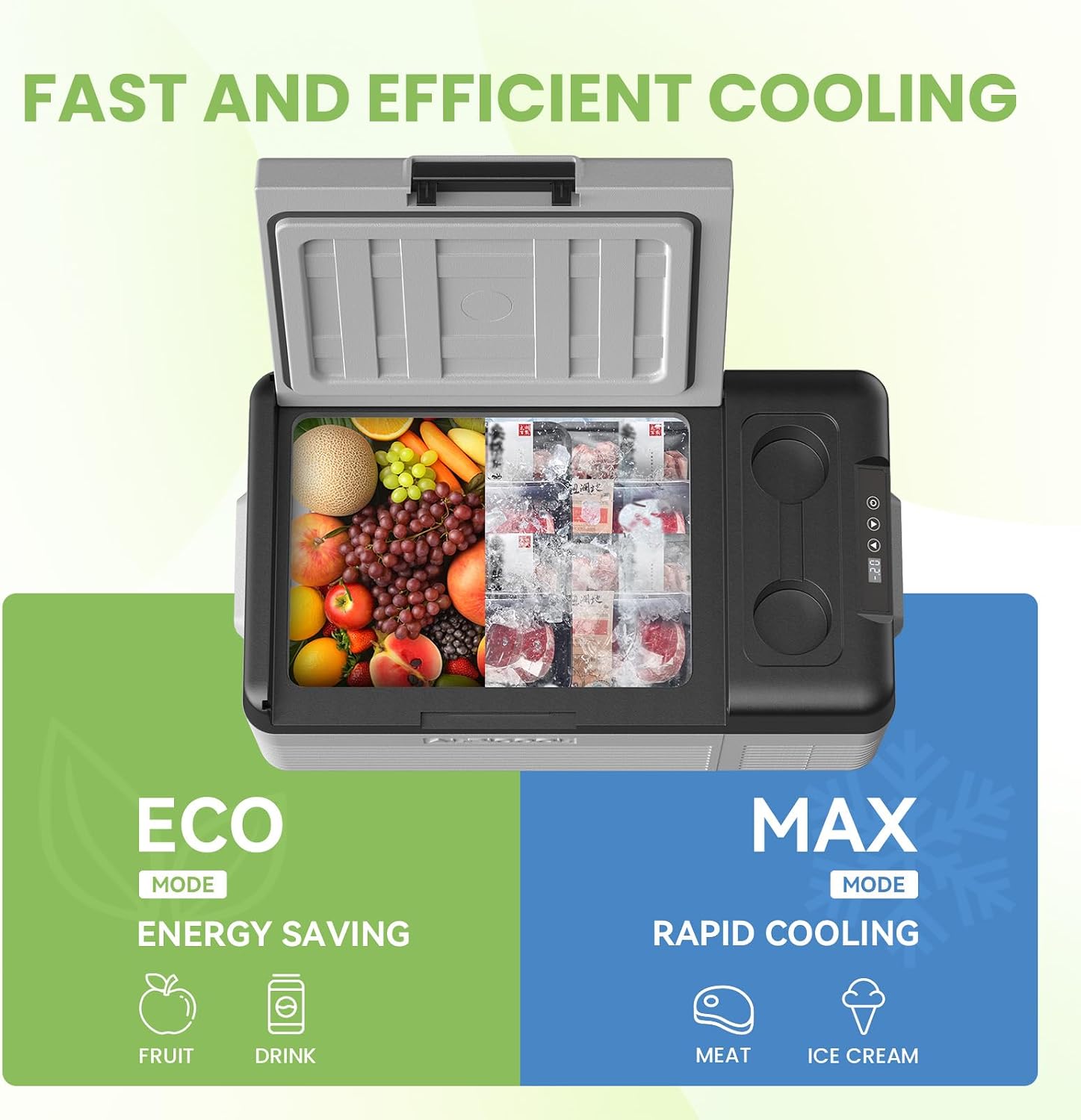 Alpicool Car Refrigerator 12 Volt Portable Car Fridge 16 Quart（15 L Electric Cooler with AC/DC，Car Refrigerator Freezer for Truck Van RV Camper SUV, Camping Boat Travel，-4~68°F