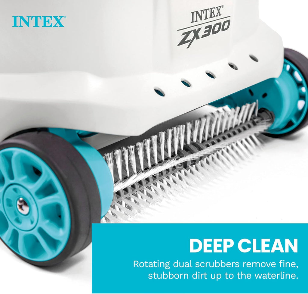 INTEX Deluxe Pressure-Side Above Ground Automatic Pool Cleaner Vacuum - for Bigger Pools – Cleans Pool Floors and Walls – Removes Debris – Removable Filter Tray – 21ft Tangle Free Hose