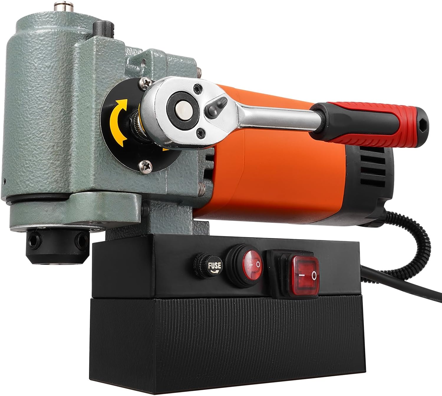 VEVOR Low Profile Magnetic Drill Press, 1300W Mag Drill, Light Weight Portable Mag Drilling Machine with Cooling Device and Overload Protection, Mag Press for Equipment Installation, Industrial