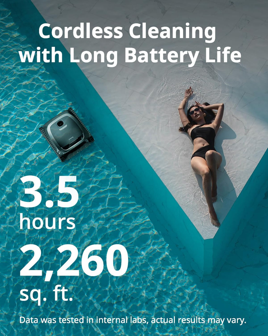 (2026 Upgrade) Beatbot AquaSense Cordless Robotic Pool Vacuum Cleaner - Intelligent Path Opimization, Cleans Floor, Walls, and Waterline - Suitable for Above & In-Ground Pools up to 2,260 sq.ft.