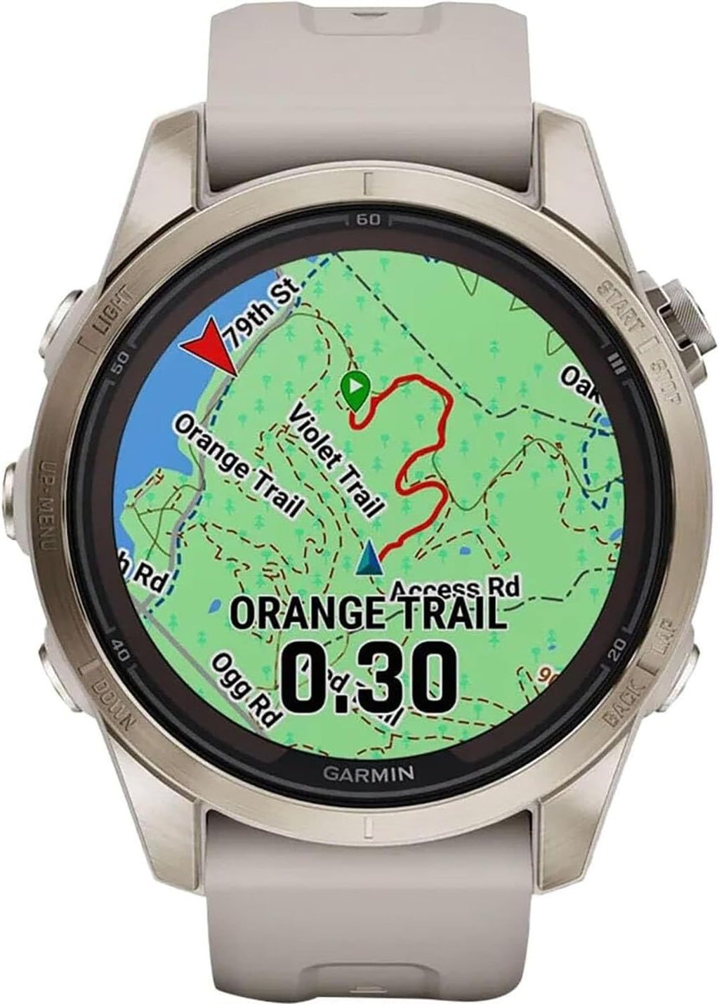 Garmin Fenix 7S Pro Solar, Sapphire, Soft Gold Steel, Light Sand Bundle with 2 Year Enhanced Protection Pack (Renewed)