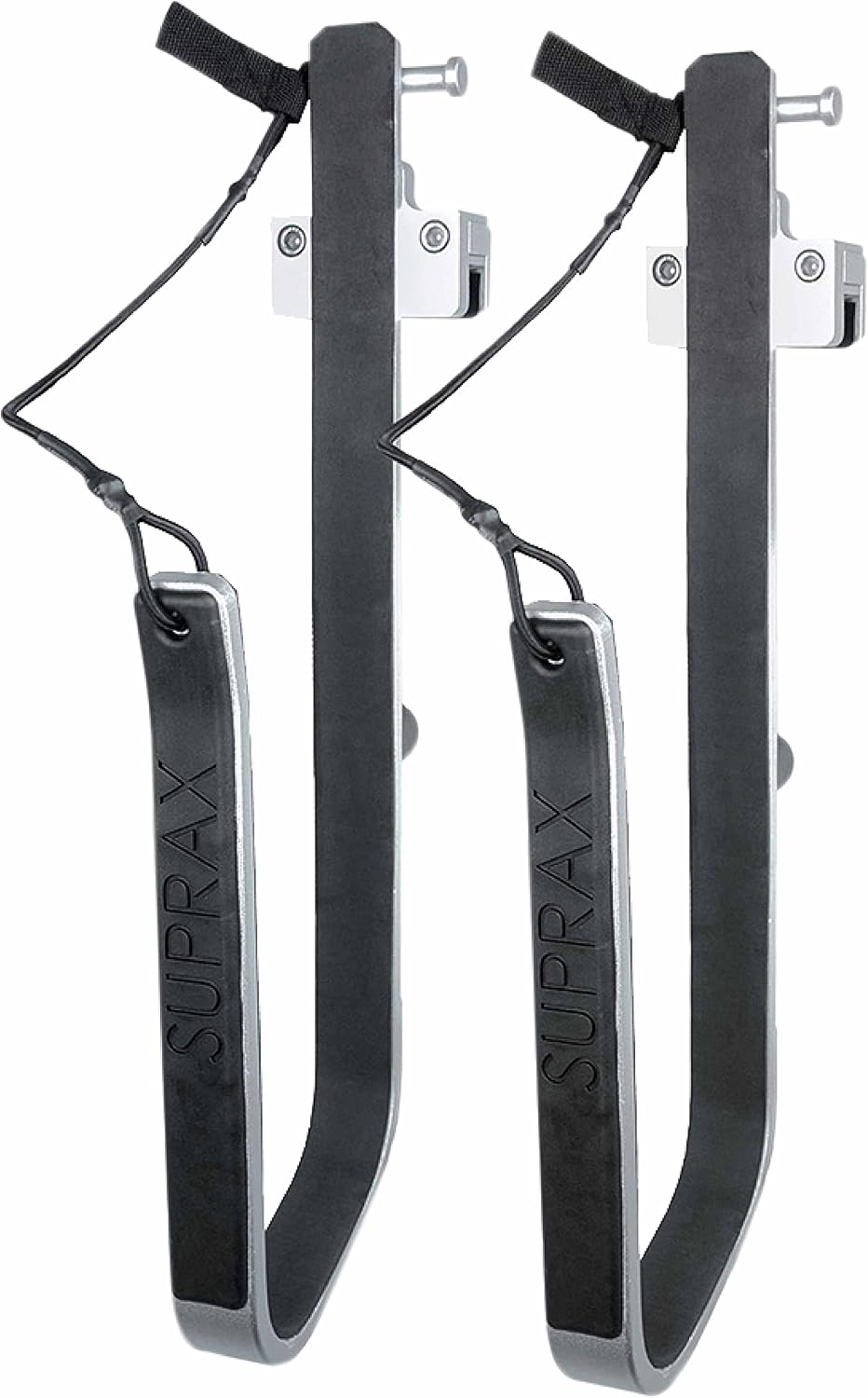 SurfStow SUPRax 50053 Square Rail Pontoon Boat Mount Single Board | Stand-Up Paddle Board Rack | SUP Board Storage | Pontoon Boat Accessories | Metallic | 26 x 11 x 4 inches