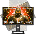 TITAN ARMY 24.5 Inch QHD 2560 x 1440p 240Hz Fast IPS Gaming Monitor,Adaptive-Sync 1ms 126% sRGB P2510S, Black