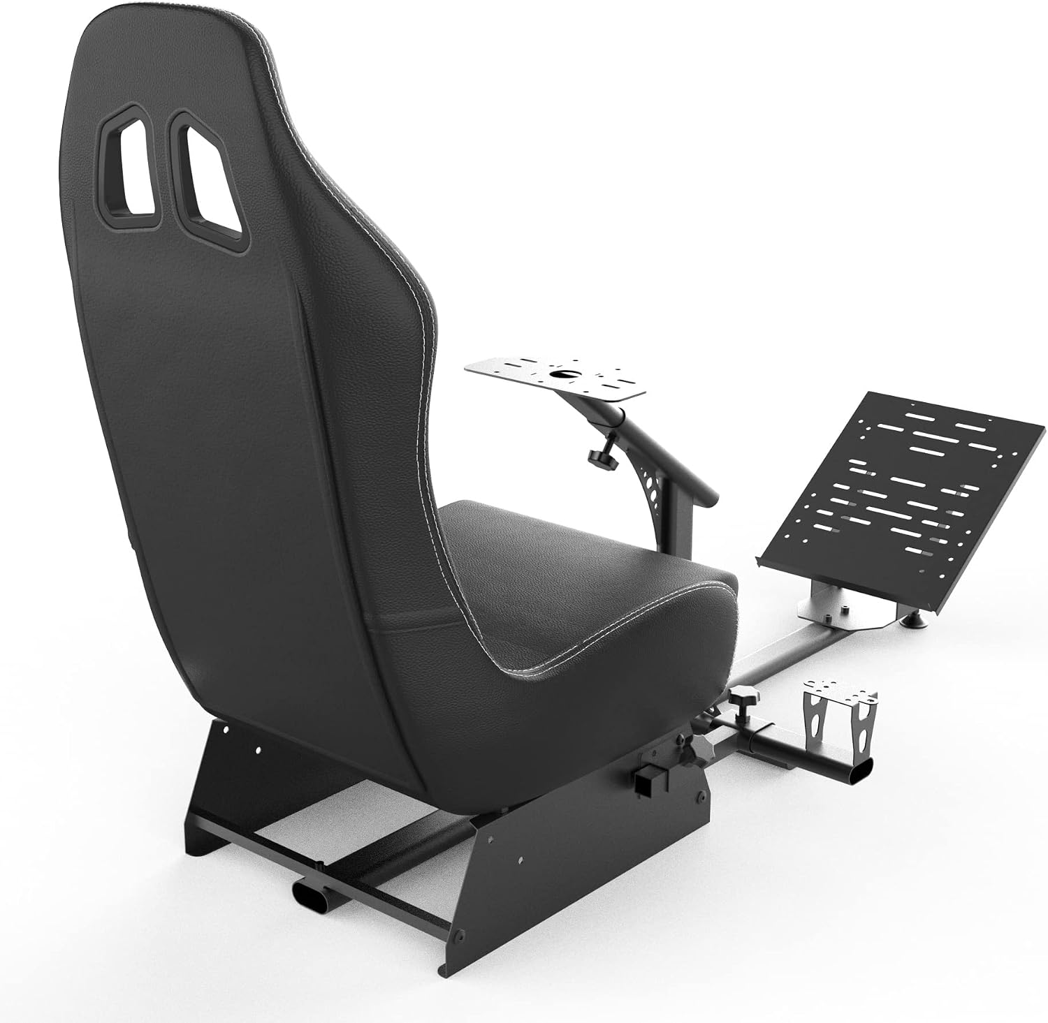 Sim Racing Cockpit with Seat | Compatible with G29 G920 G923 T248X T248 T300RS TX F458 T500RS| Easy to Install Racing Wheel Stand for PS5, Xbox, PC Gaming (Black/Grey)