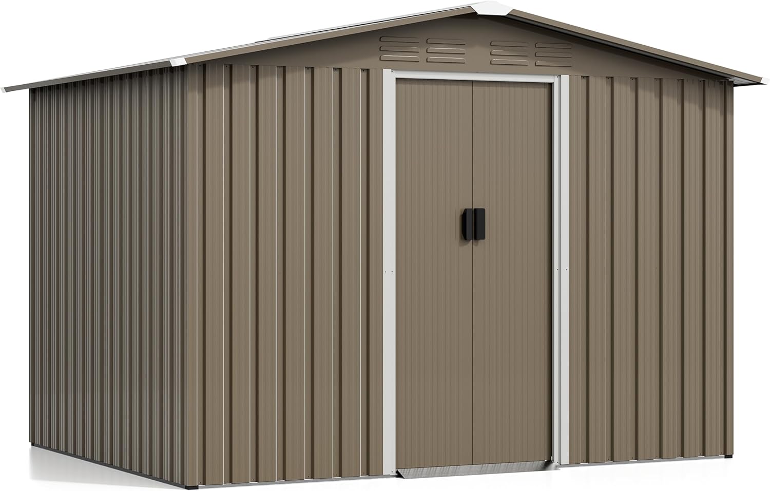 Kurapika 8 x 6FT Outdoor Storage Shed Waterproof, Large Garden Tool House with Air Vents and Lockable Sliding Door, Metal Shed for Garden, Patio, Backyard, Lawn