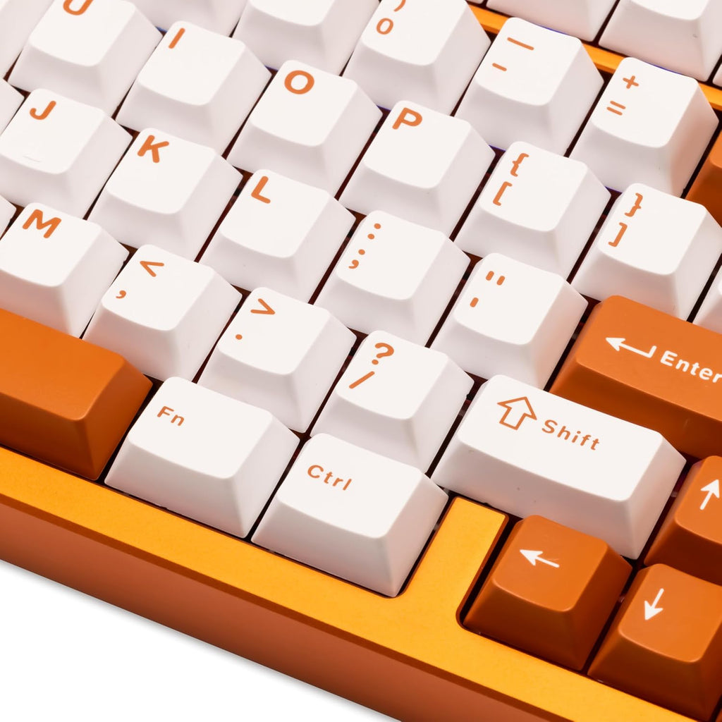 KEEBMONKEY WOBKEY Rainy 75 Aluminum HMX/JWK Switches Mechanical Keyboard with Superior Acoustics, Wired, BT, 2.4G Wireless Connectivity (Pro Orange(Stainless Steel Weight))