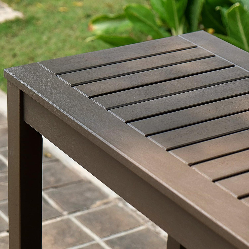 Cambridge Casual Solid Wood Alfresco Outdoor Console Table – Dark Brown Finish – Durable and Stylish Accent Plant Table for Patio, Deck, Porch, Garden, and Outdoor Spaces