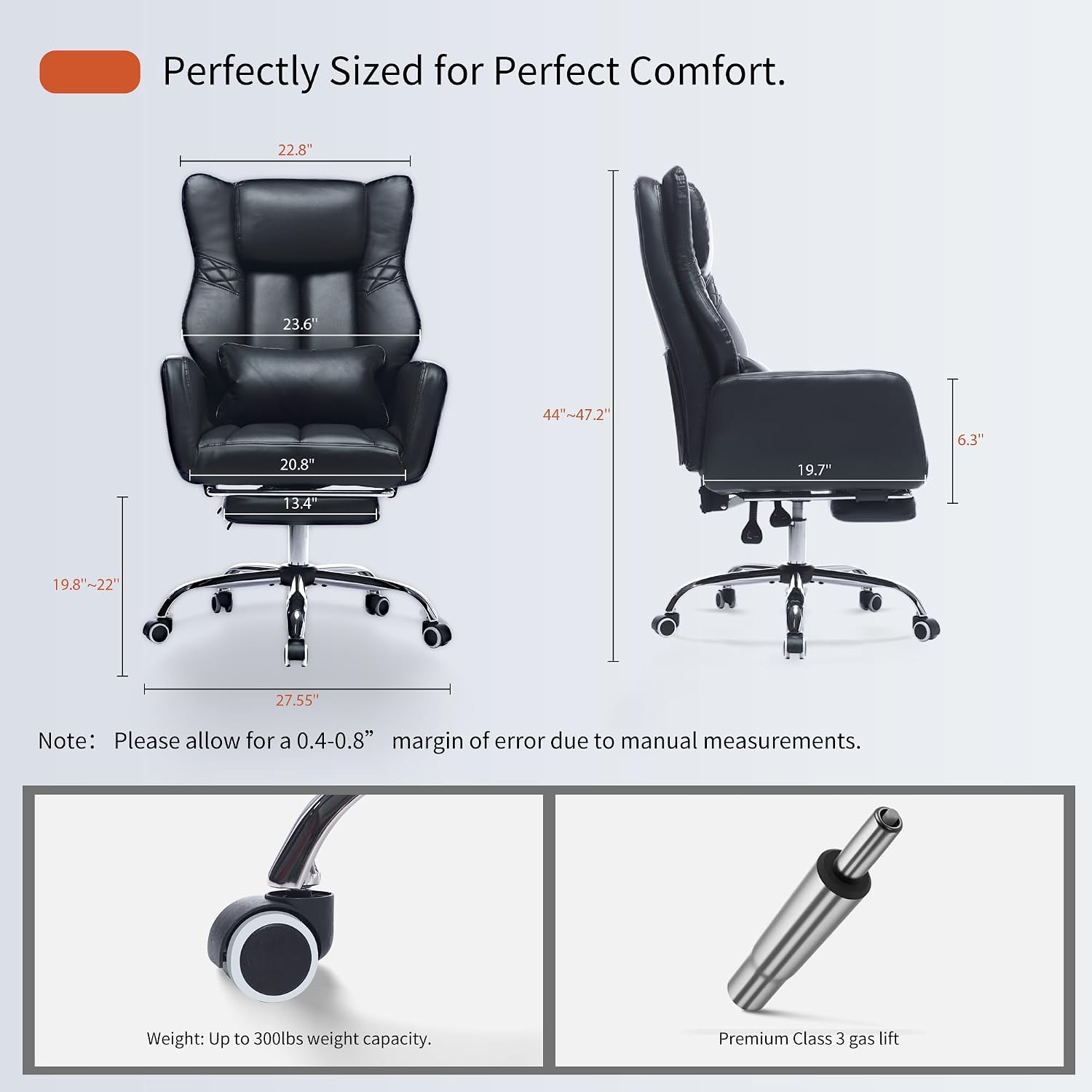 Criss Cross High Back Office Chair with Foot Rest, Ergonomic Cross Legged Desk Chair with Flip-up Armrest, Cozy Reclining 155°Swivel Chair for Home Office, Computer and Entertainment(Black)