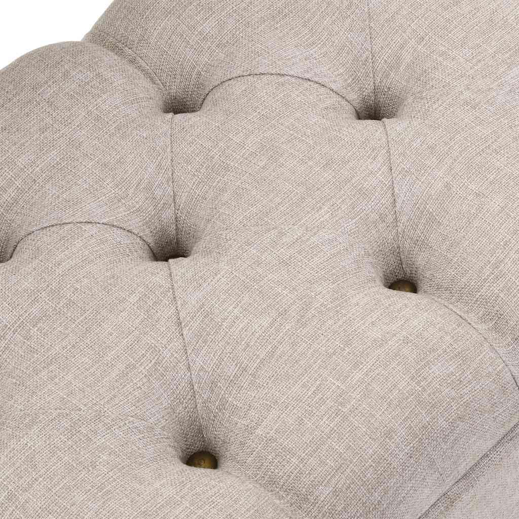 vidaXL Storage Bench Cream Engineered Wood 43.3 inches Storage Bench