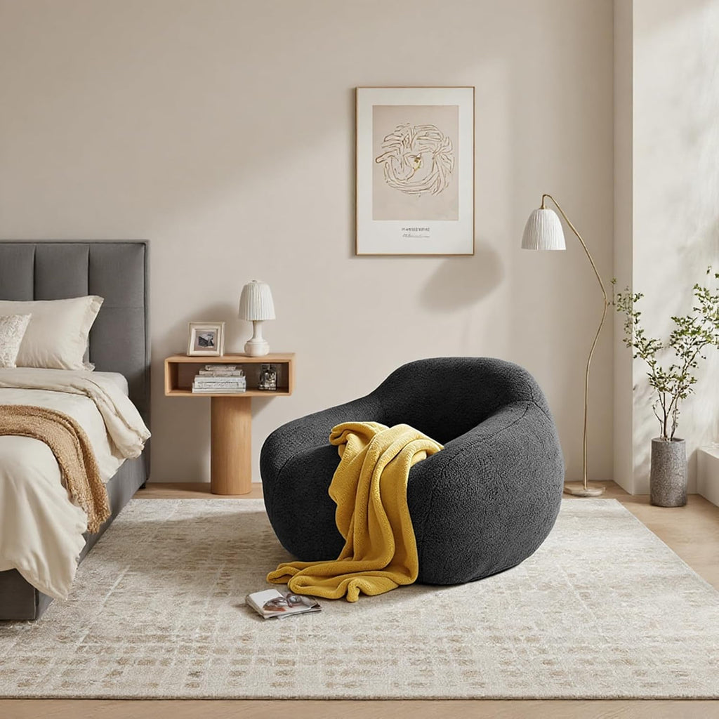 Large Bean Bag Chairs, Gaming Bean Bag Chairs for Adults and Kids, Giant Bean Bag Chair Oversized Beanbag Couch Big Lazy Sofa Lounge Chair with Armrest for Living Room/Bedroom (Dark Gray, Single)