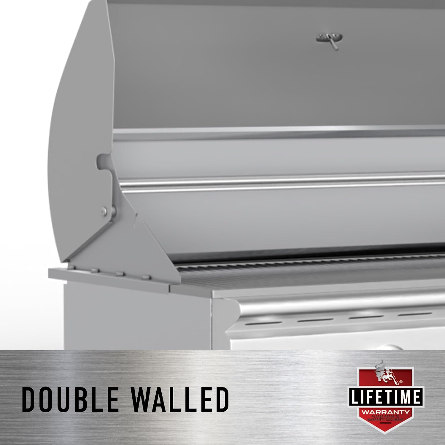 Bull Outdoor Products Premium Components for Outdoor Kitchen BBQ Island Dual Lined Vented Vertical Door with Reveal