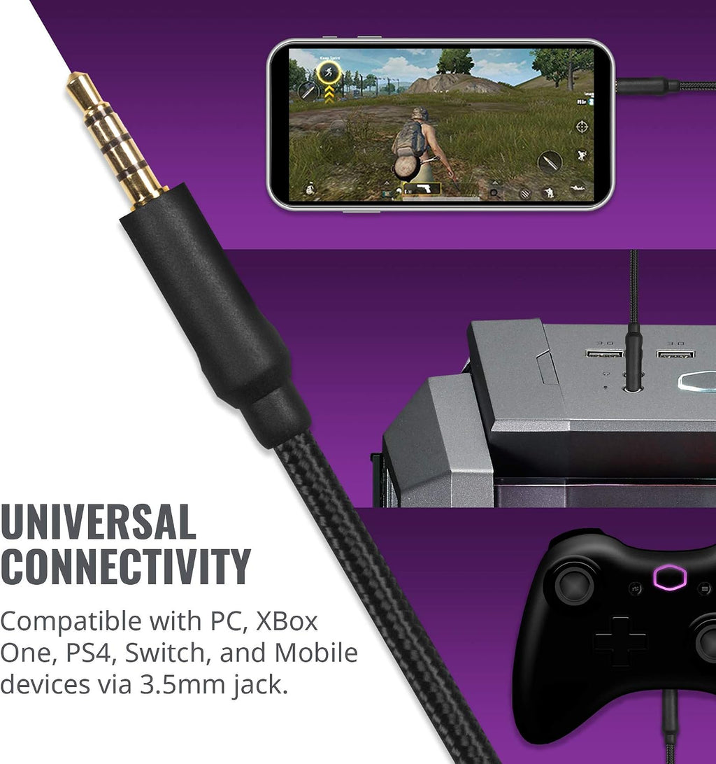 Cooler Master MH670 Gaming Headset with 2.4GHz Wireless, Virtual 7.1 Surround Sound, Durable Aluminum Frame, Detachable Omni-Directional Boom Mic, PC/Console/Mobile Connectivity (MH-670)
