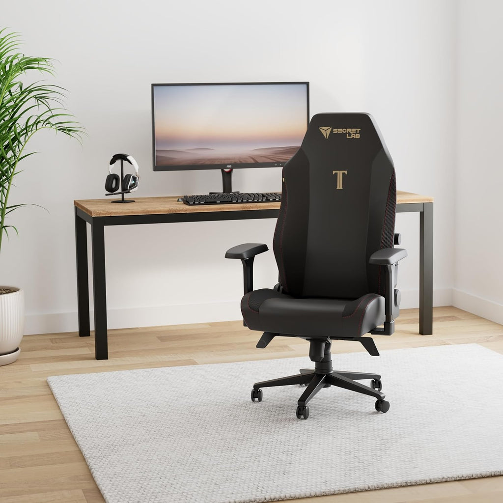 Secretlab Titan Evo Stealth Gaming Chair - Reclining, Ergonomic & Heavy Duty Computer Chair with 4D Armrest, Magnetic Head Pillow & Lumbar Support - Big and Tall Up to 395lbs - Black - Leatherette