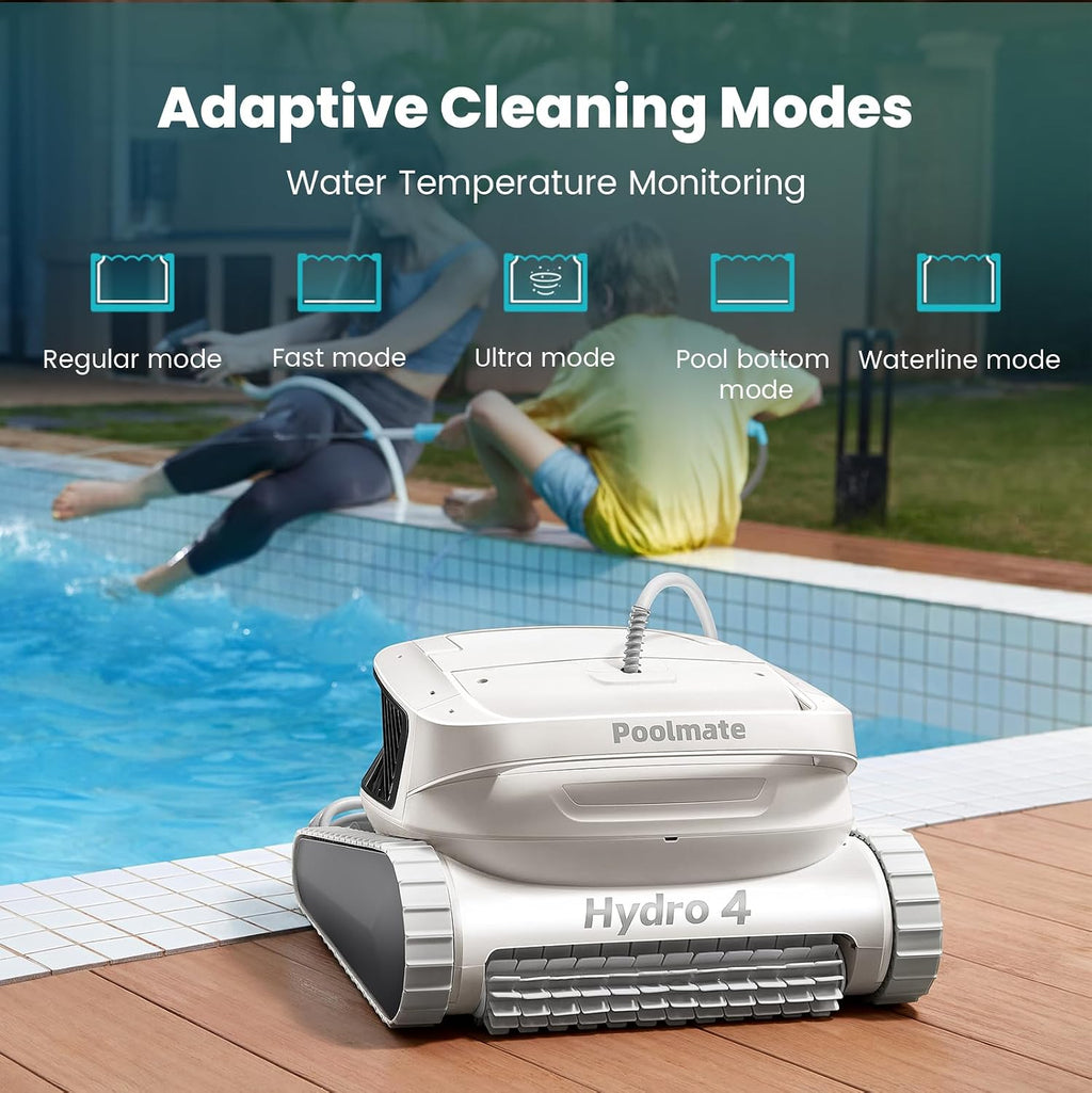 Chasing Hydro 4 Inground Pool Vacuum Cleaner | 50ft Corded Pool Robot for Floor, Wall & Waterline Cleaning | Smart App Control | 5070 GPH Suction Perfect for Pool Opening Season