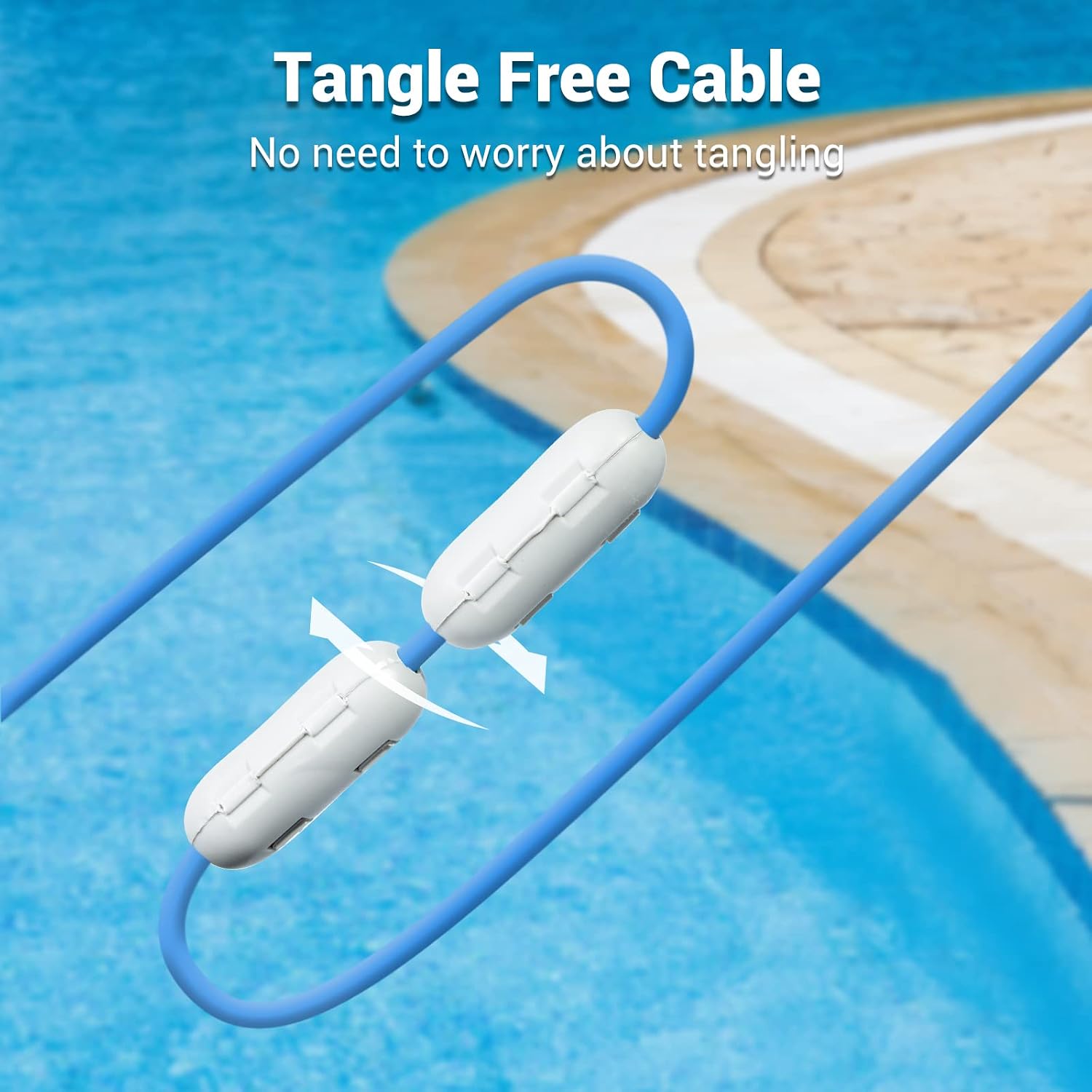Rock&Rocker Upgraded Powerful Automatic Pool Cleaner, Robotic Pool Vacuum Cleaner with Wall Climbing, Two Larger Filter Baskets and 50FT Floated Cord, Easy to Clean Above/In-ground Swimming Pool
