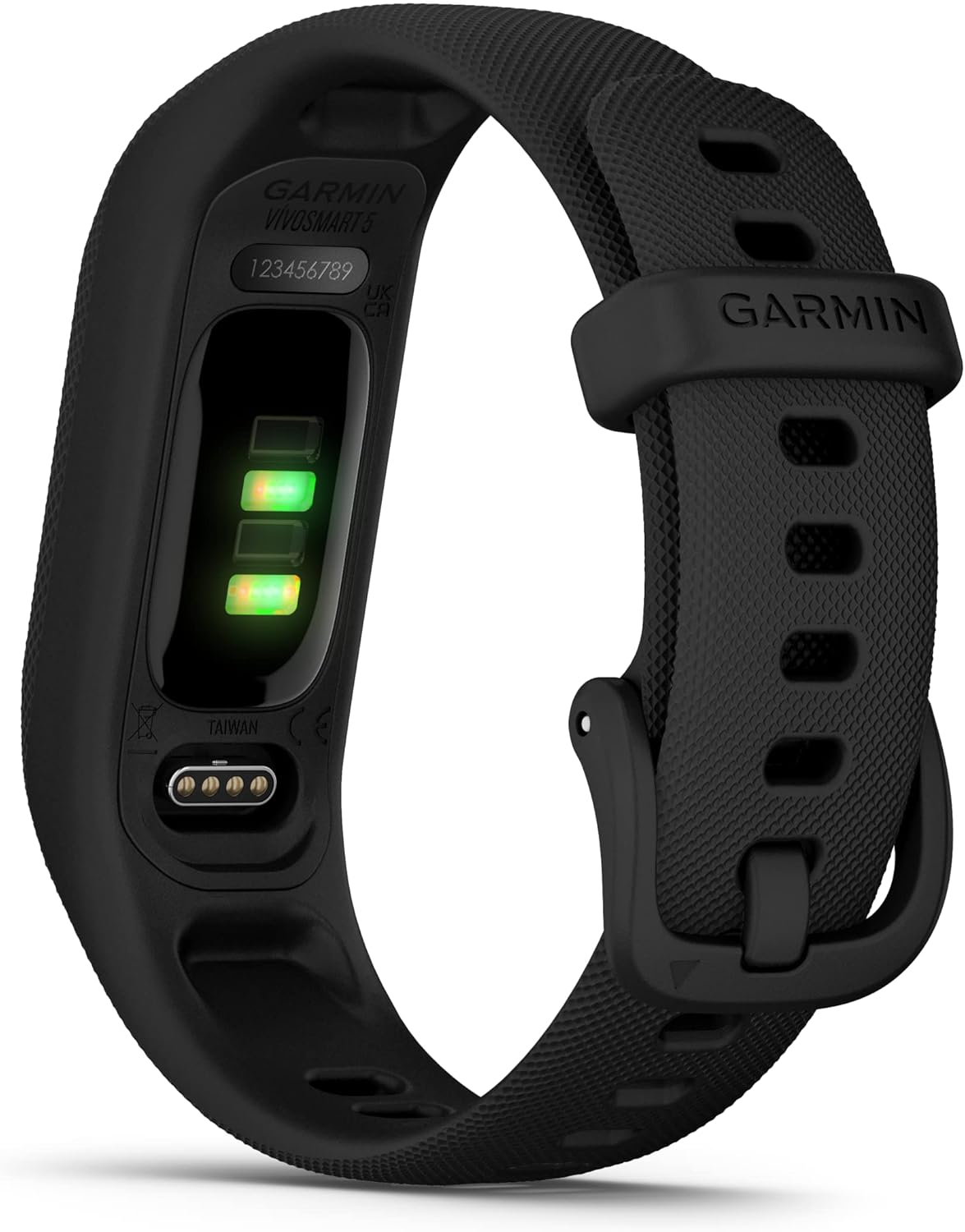 Garmin vivosmart 5 Fitness Tracker, Long-Lasting Battery, Wrist Heart Rate, Sleep Tracking, Smart Notifications, Compatible with Phone GPS | Signature Series Charger Bundle
