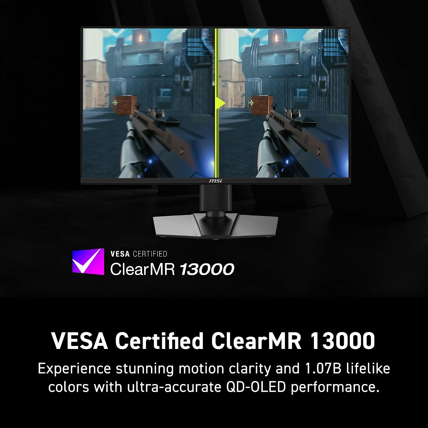 msi MAG 272QP QD-OLED X24 27-Inch WQHD Gaming Monitor, 2560 x 1440 Quantum Dot OLED Panel, 240Hz, 0.03ms, Adaptive-Sync, HDMI2.1, DP 1.4a, Tilt/Height Adjustable, Black