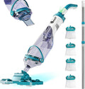 Cordless Pool Vacuum for Above Ground Pool 19.5 GPM,All Angle&LED Display,Handheld Rechargeable Spa Vacuum Cleaner for Inground Pools for Hot Tub, Leaves,Debris,Shallow Steps