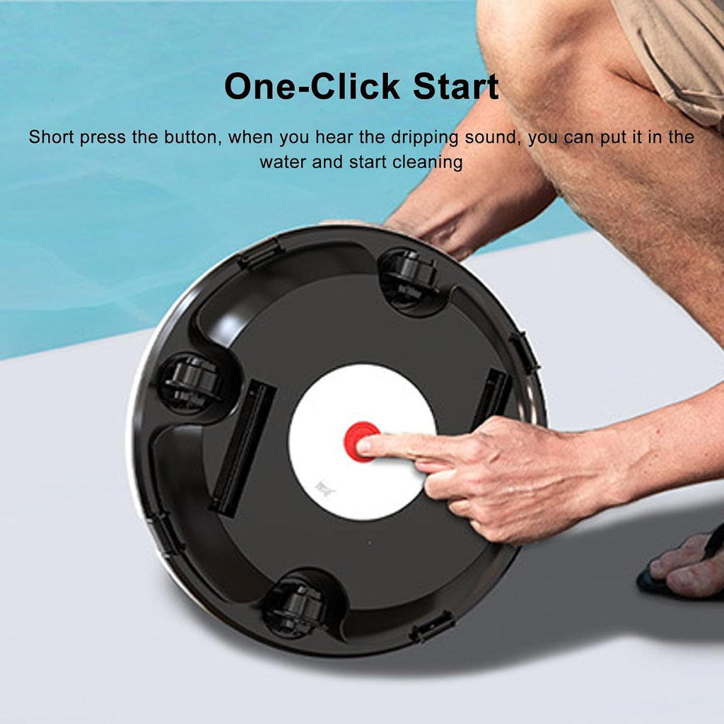 Cordless Automatic Pool Cleaning Robot, Dual Motor Pool Cleaning Vacuum, 5200mAh Battery Self-Parking