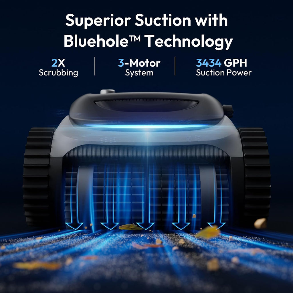 Bubot 700 Cordless Pool Vacuum for Inground & Above Ground Pools, Robotic Pool Cleaner with Superior Suction, Smart Navigation, APP Control, Wall/Waterline Cleaning, 210-Min Runtime (Silver)