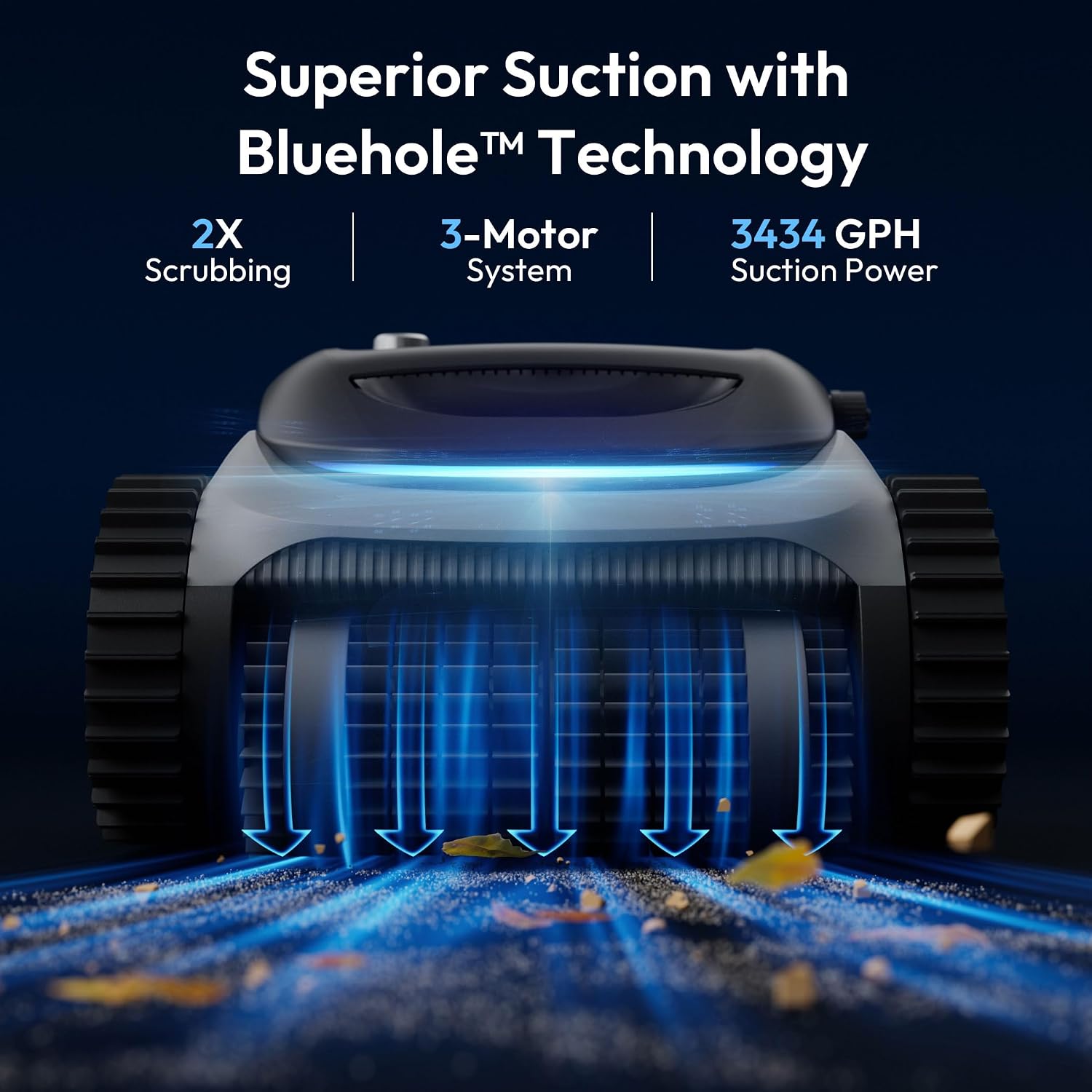 Bubot 700 Cordless Pool Vacuum for Inground & Above Ground Pools, Robotic Pool Cleaner with Superior Suction, Smart Navigation, APP Control, Wall/Waterline Cleaning, 210-Min Runtime (Silver)