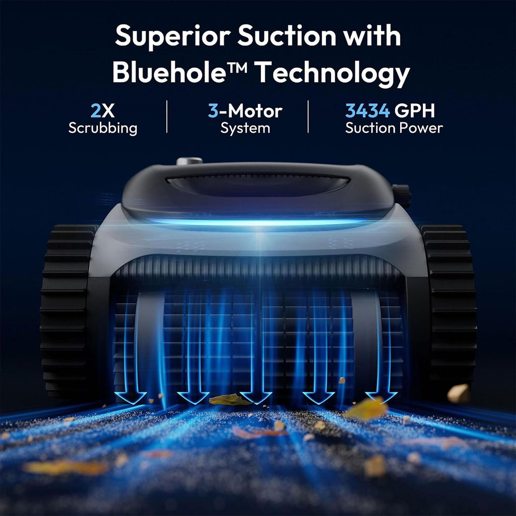 Bubot 700 Cordless Pool Vacuum for Inground & Above Ground Pools, 210-Min Runtime, Wall/Waterline/Floor Cleaning, Robotic Pool Cleaner with Superior Suction, APP Control, Smart Navigation (Space Grey)