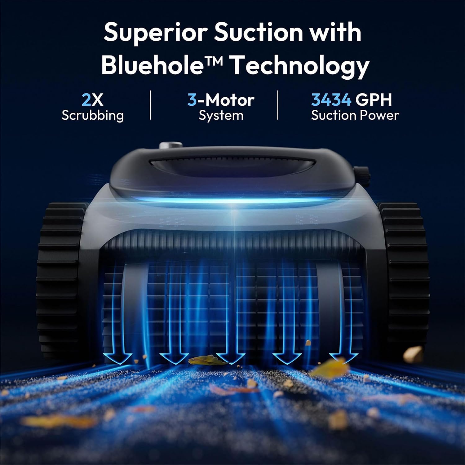 Bubot 700 Cordless Pool Vacuum for Inground & Above Ground Pools, 210-Min Runtime, Wall/Waterline/Floor Cleaning, Robotic Pool Cleaner with Superior Suction, APP Control, Smart Navigation (Space Grey)