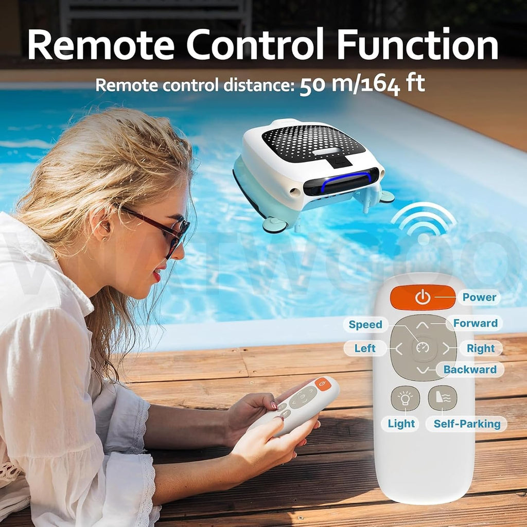 Automatic Pool Cleaning Robot Cordless, with 7800mAh Battery, Electric Automatic Pool Cleaner