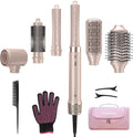 StyleVibe 6-in-1 Air Styler, Hair Dryer & Blow Dryer Brush with Auto Wrap Curl L/R, Fast Drying, Smooth Blowouts, Root-Lift Volume, No Heat Damage Frizz-Free Thermal Brush with Travel Bag