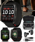 Garmin Venu X1 Thin and Lightweight GPS Smartwatch, AMOLED Display, Black with Slate Titanium Comfort Fit Nylon Band Black Earbuds Bundle