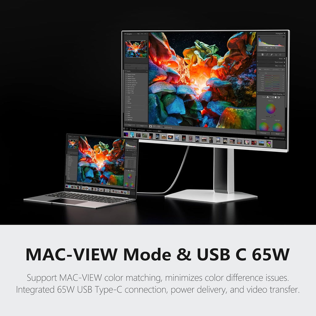 INNOCN 27' QD-OLED 3840 x 2160p 4K 240Hz Gaming Monitor, Gaming Console Ready, VRR, MAC-View Mode, HDR 400, 0.03ms, FPS/RTS, HDMI 2.1, DP, Speaker, Pivot Adjustable Stand, Ultra-Thin - GA27W1Q