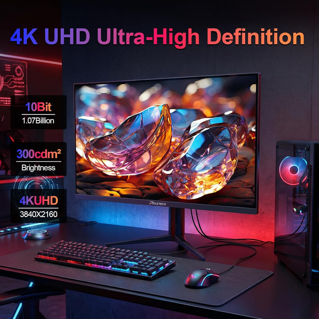 27' Dual Mode Gaming Monitor, 4K UHD 160Hz & FHD 320Hz, Fast IPS 1ms, Adaptive Sync, HDR300, HDMI 2.1 & DP 1.4, Height Adjustable, VESA Mountable (GT27 Twin)