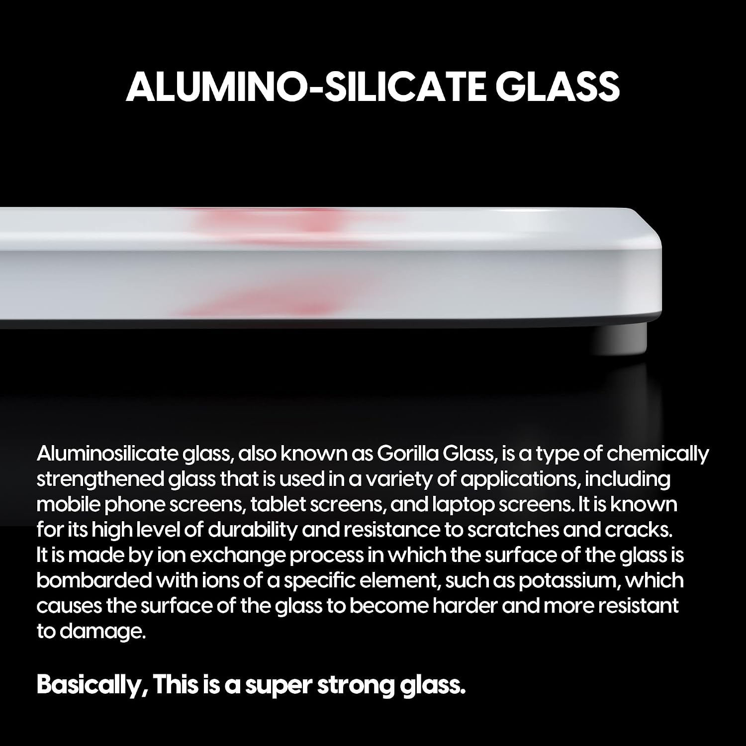 Pulsar - Superglide Premium Glass Mouse Pad ALUMINO-Silicate Glass Surface Anti-Slip Fully Molded high-Density Silicone Rubber 19.3in x 16.5in (XL, White)