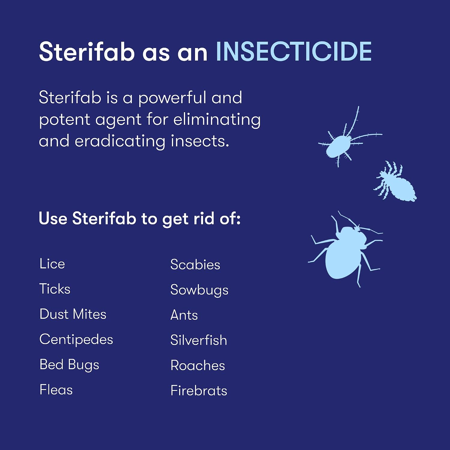 Steri-fab Bed Bug Insecticide 4 Gals Dust Mite Bed Bugs Killer Mattress Spray