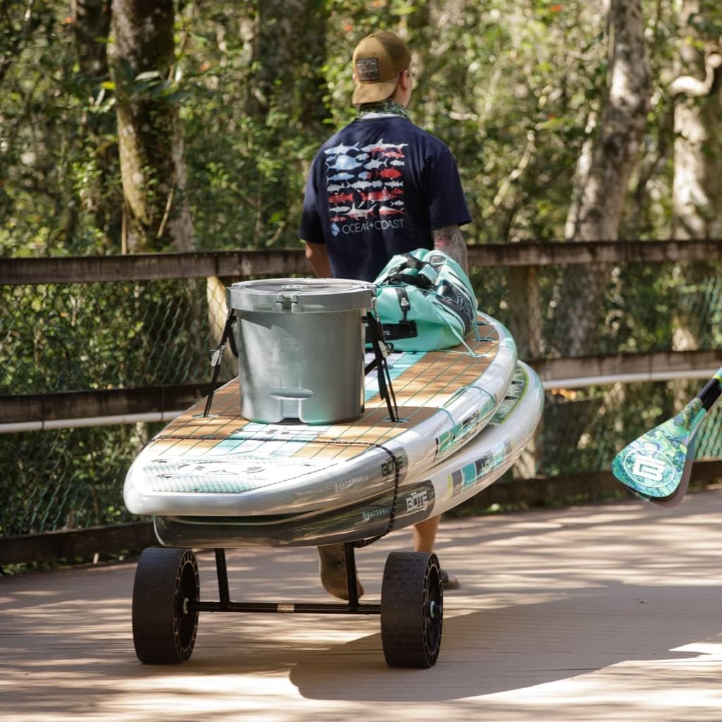 BOTE Wheel Rac for Compatible Stand Up Paddle Boards & Kayaks, Slips into Hull or Deck Rac Receivers, for Vehicle Travel, Storage Friendly Accessories