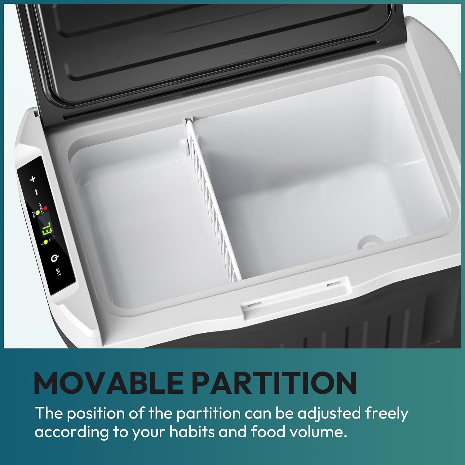 EUHOMY 12 Volt Refrigerator, 22QT(21L) 12V Cooler, Compressor Electric Cooler -4℉~68℉, 12V Fridge 12/24V DC 100-240V AC, Portable Freezer for Camping, Travel, Home, Truck