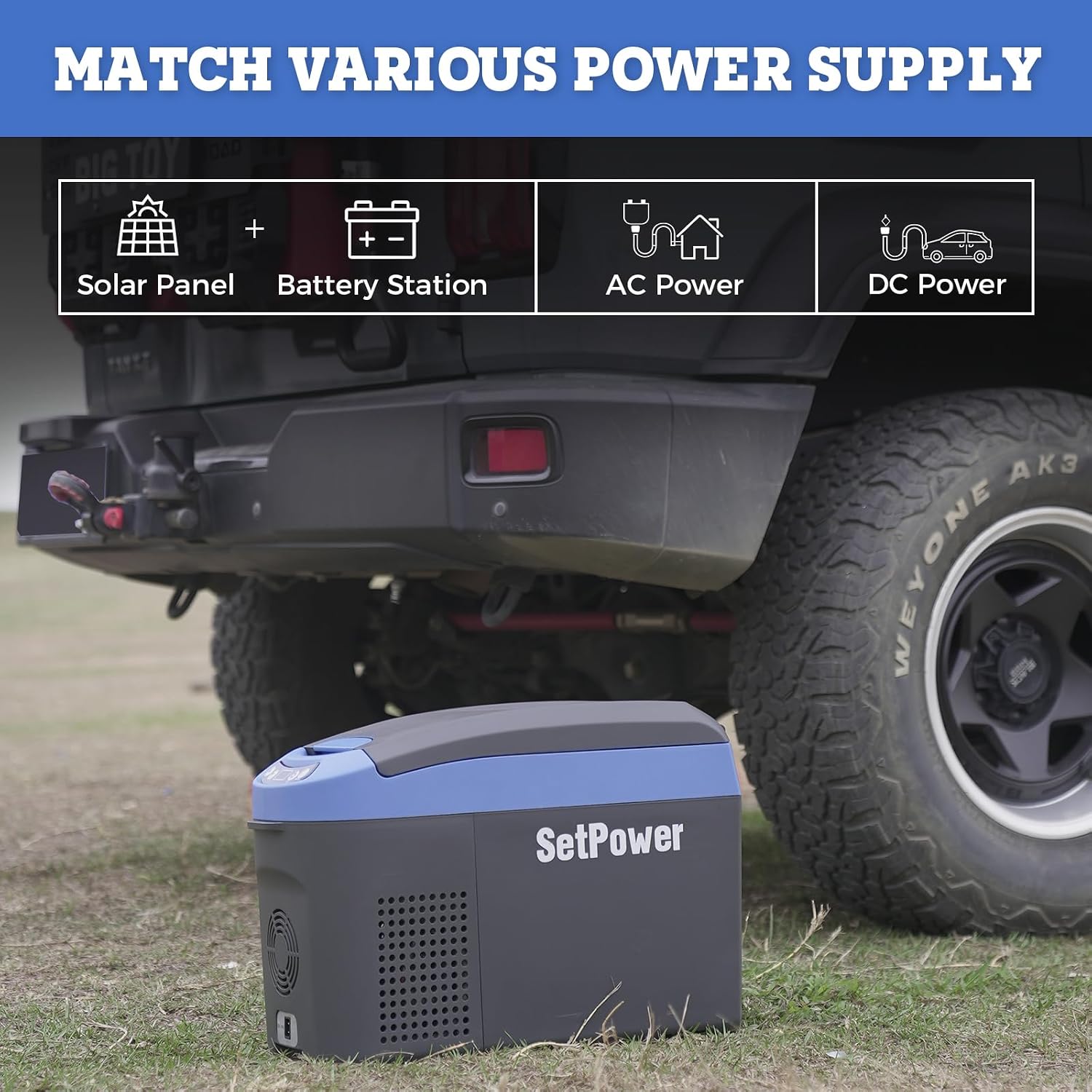 Setpower AB15 12 Volt Refrigerator,16 Quart(15L) Electric Cooler,Portable Car Refrigerator RV Fridge,12v Cooler for Camping, Travel, RV, Vehicles, MPV, SUV, Van