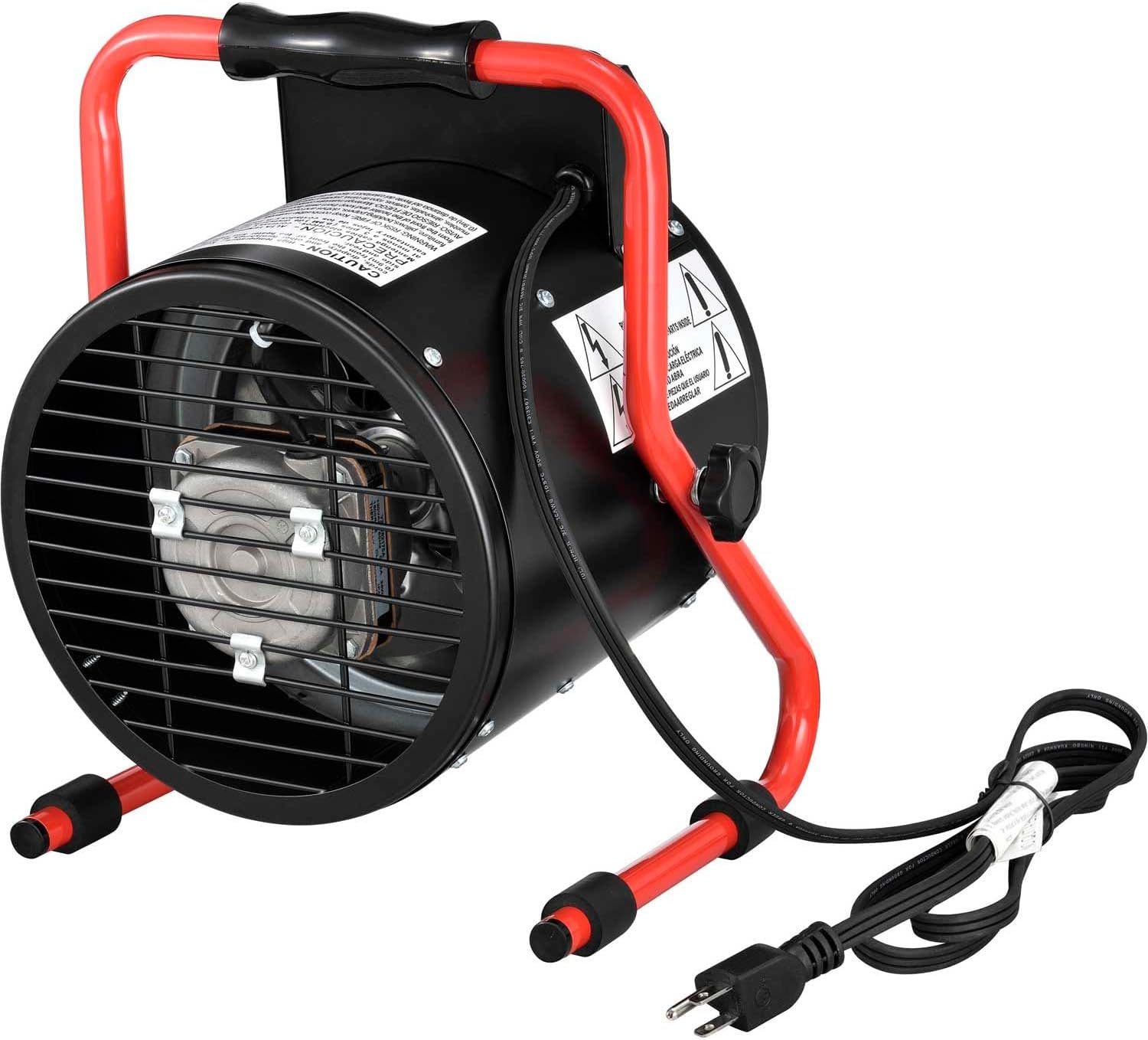 Global Industrial Portable Electric Space Heater With Built-in Thermostat and Ergonomic Handle, 5120 BTUs, 1500 Watt, 120V, For Small Spaces, Garages & More