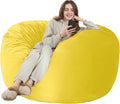 HABUTWAY Bean Bag Chair: Giant 5' Memory Foam Furniture Bean Bag Chairs for Adults with Microfiber Cover 5Ft(Mustard)