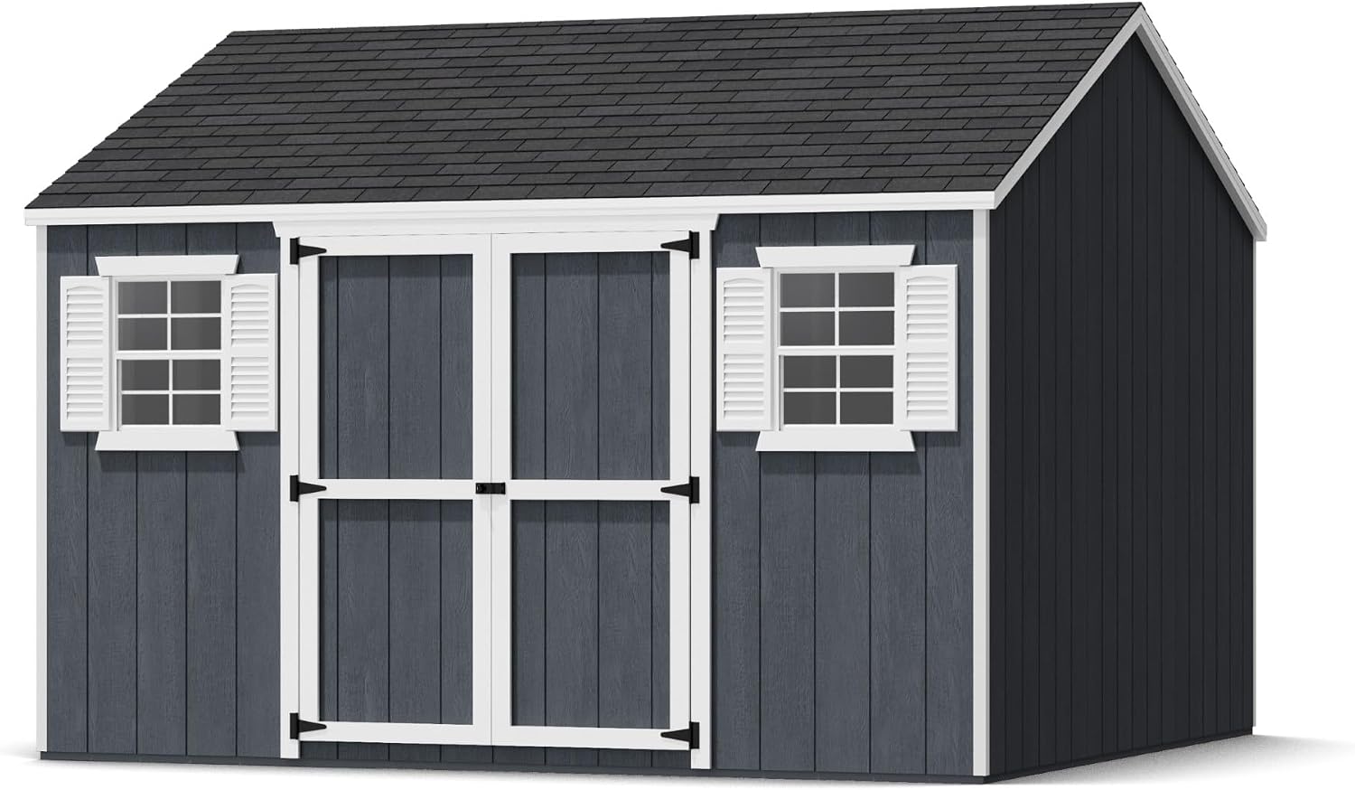 Little Cottage Co. 12x12 Value Workshop Shed with Operable Windows and Floor, Outdoor Wood Storage Do-It-Yourself Precut Kit
