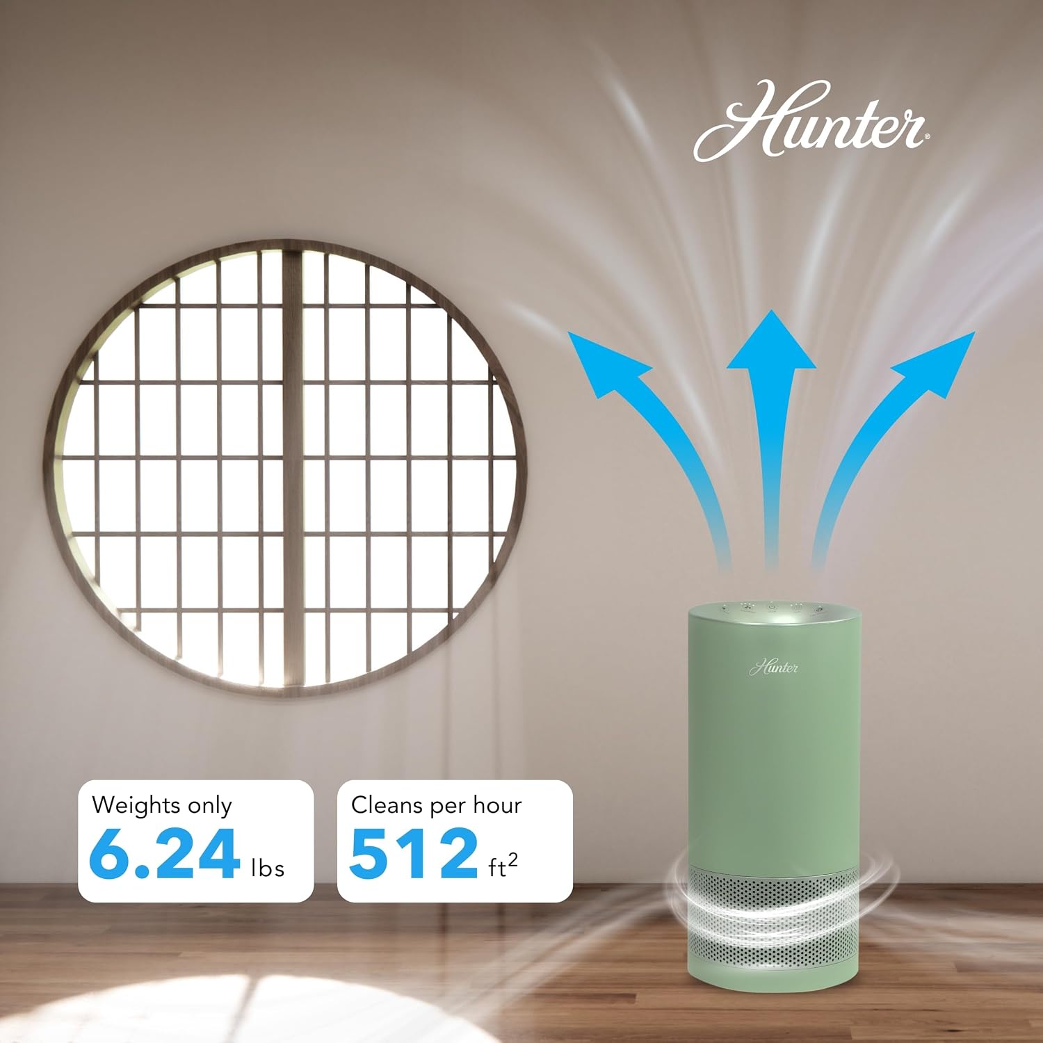 Hunter HP400 Air Purifiers for Home, Air Purifier Tower for Pets, Odors, Allergens, Smoke, Dust, VOC's. Air Purifiers for Bedroom and Small Room. Bronze and Silver
