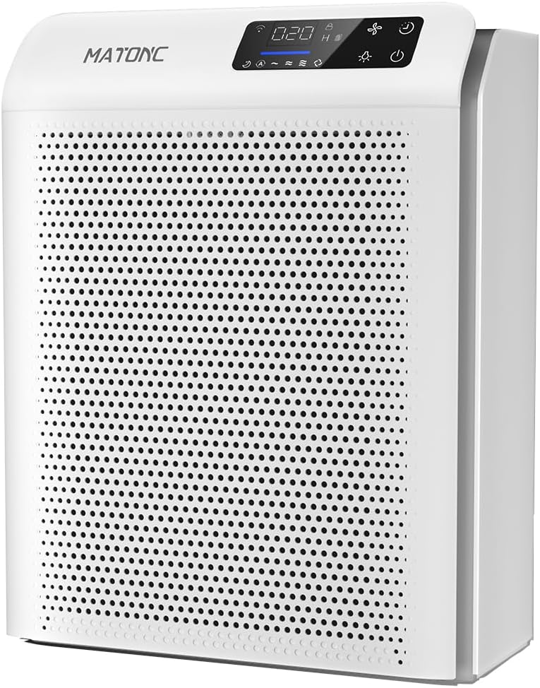 Air Purifiers for Home Bedroom Large Room Up to 3500 Ft², App Smart Control,Real-Time Air Quality Sensor, Sleep Mode, Auto Mode, HEPA Air Purifier for Pet Hair Dust Odors