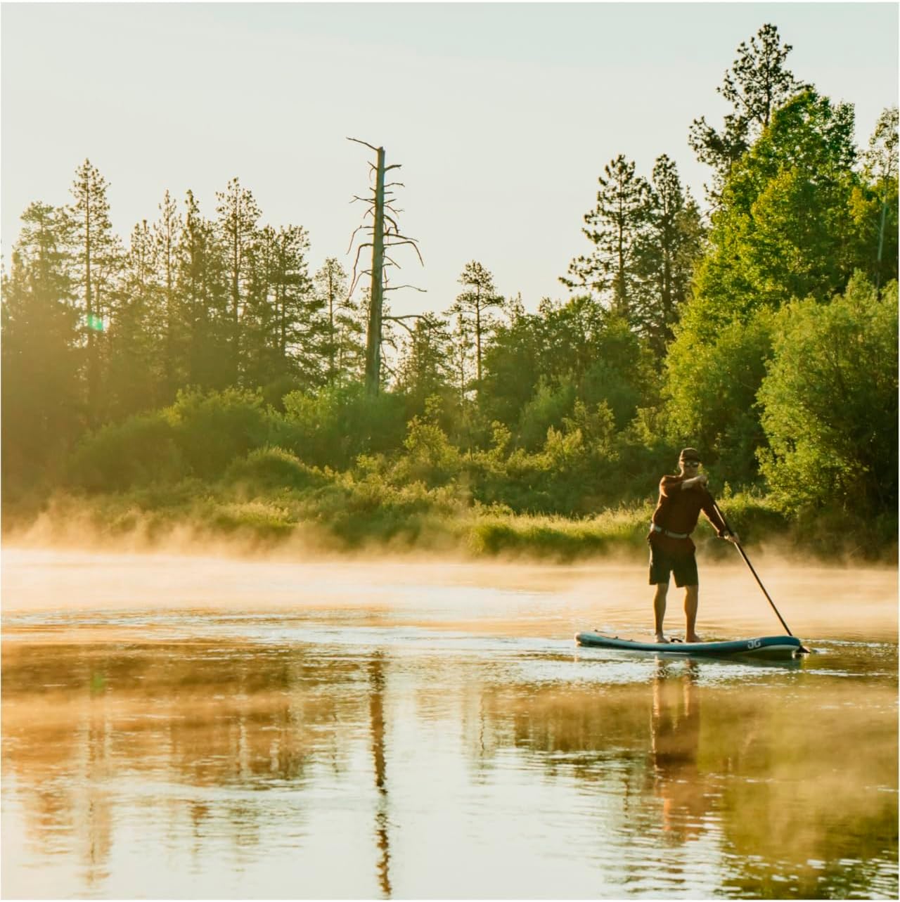 AQUAGLIDE Inflatable Stand Up Paddle Board with Premium SUP Accessories - Backpack, 3-Piece Wayfinder Leverlock Paddle, Fin, Leash, and Hand Pump - Cascade 11' ISUP, Multicolor, 40.15748031496063