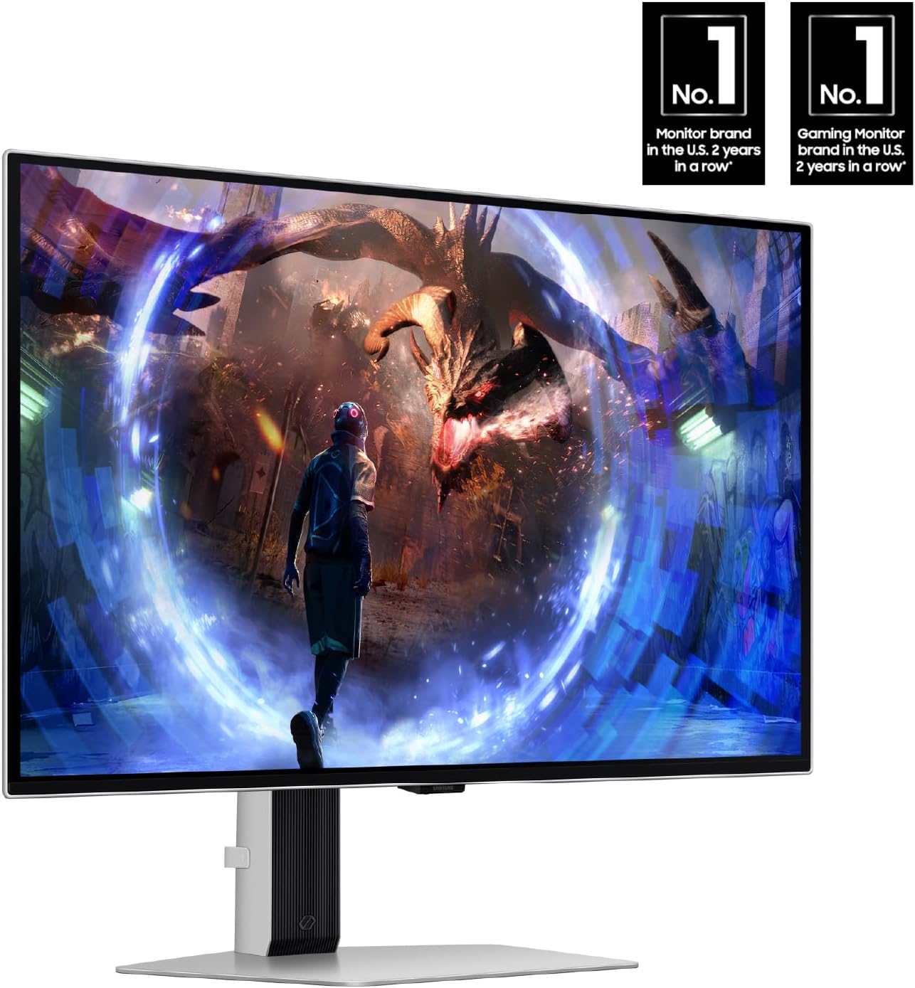 Samsung LS27DG602SNXZA 27 Inch Odyssey OLED QHD 360Hz Gaming Monitor with 5 Year Amber Protection Plan (2024)