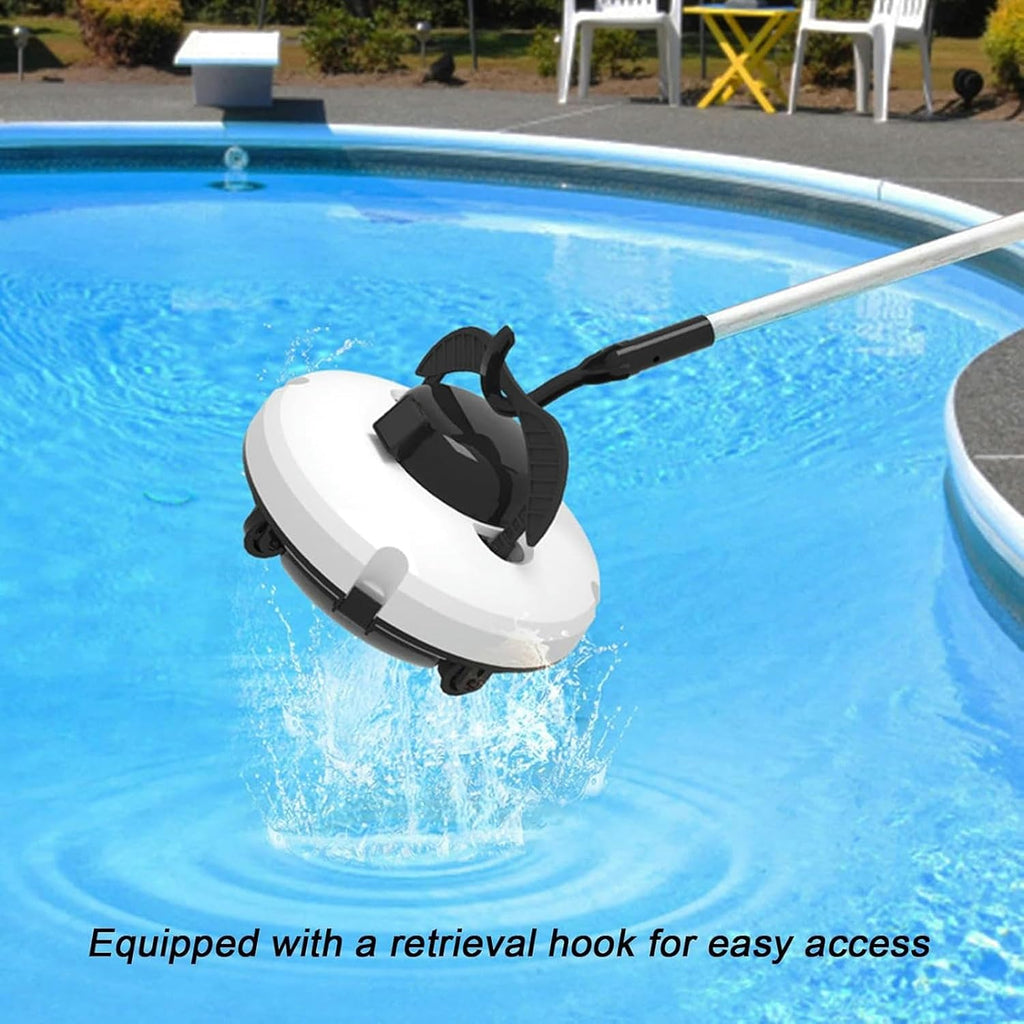 White Wall Climbing Pool Cleaning Robot - Fully Vacuum Cleaner for In-Ground & Above Ground Pools - Intelligent Cordless Pool Cleaners